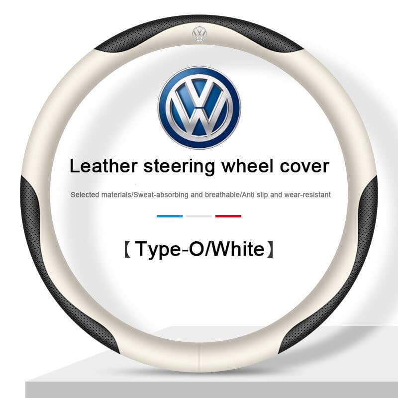 Capa de Volante Ultra-Fina em Couro para Carro com Antiderrapante e Absorção de Suor, Adequada para Volkswagen Polo, Gol
