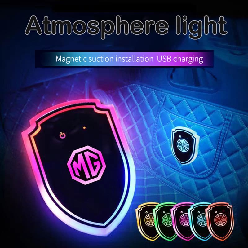 Luz Ambiente Sem Fio para o Interior do Carro, com Indução Automática Inteligente, Lâmpada para a Área dos Pés, Adequada