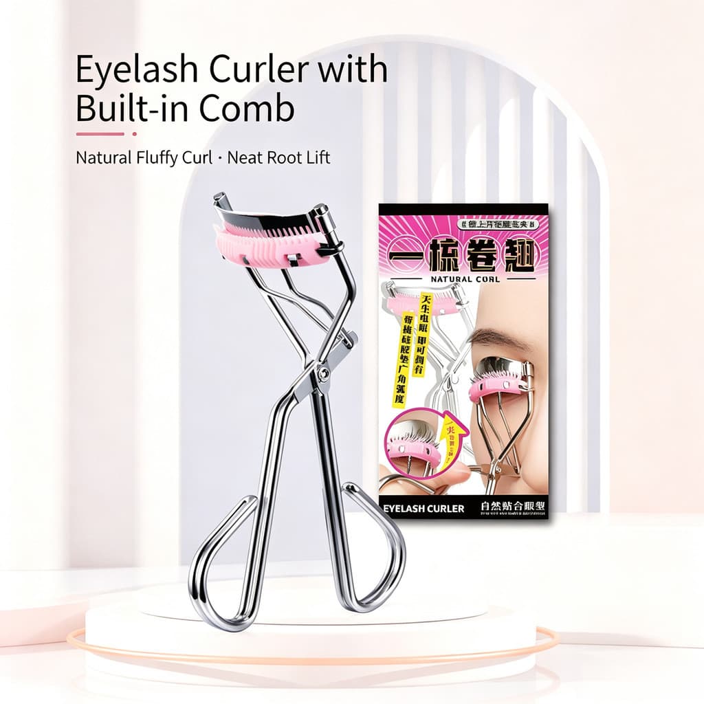 Pente flor cílios modelador girassol Curling estilo de longa duração grande angular portátil modelador de cílios com pen