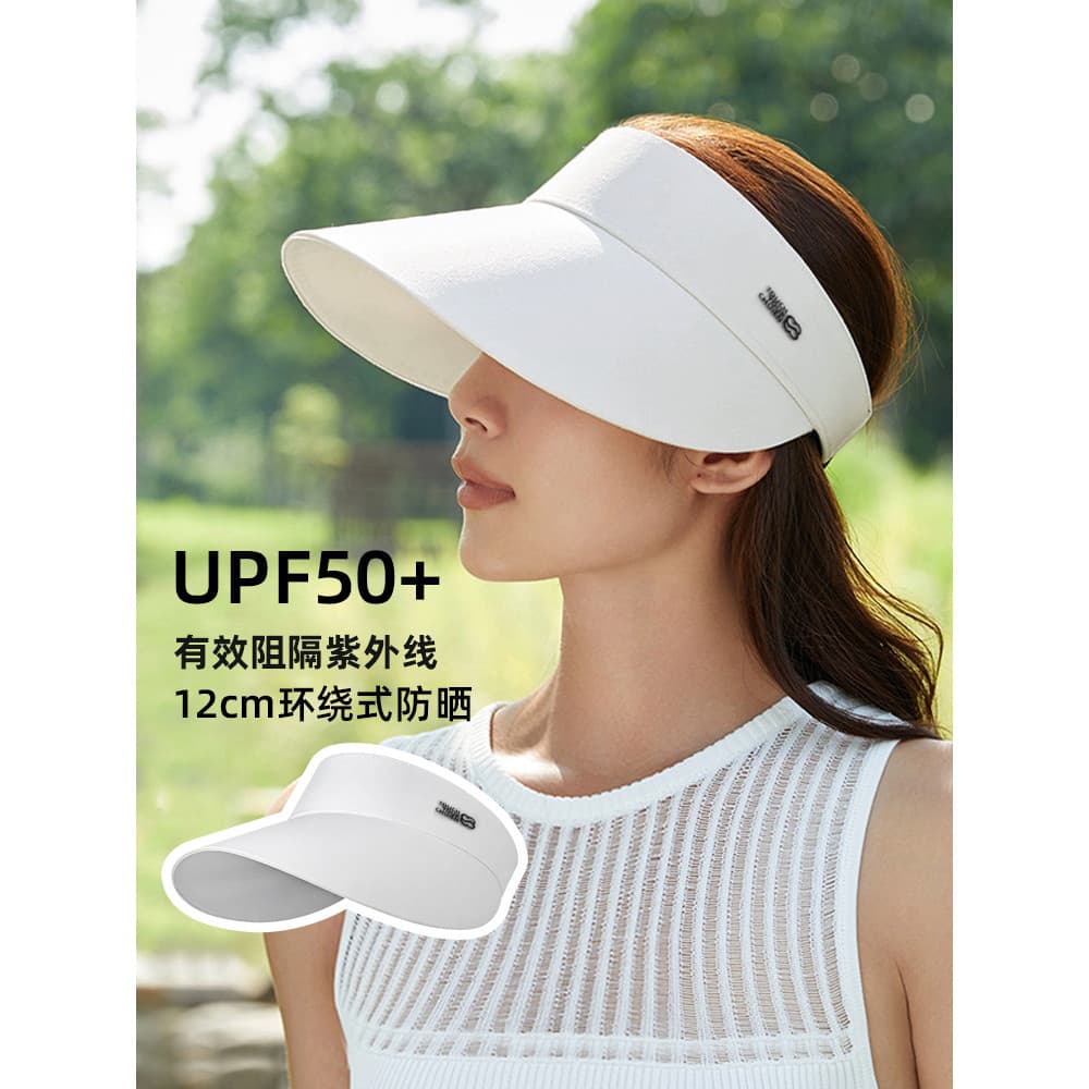 Chapéu de sol alto cipreste chapéu de sol feminino Anti-ultravioleta 2024 novo estilo chapéu de sol aba grande vazio top