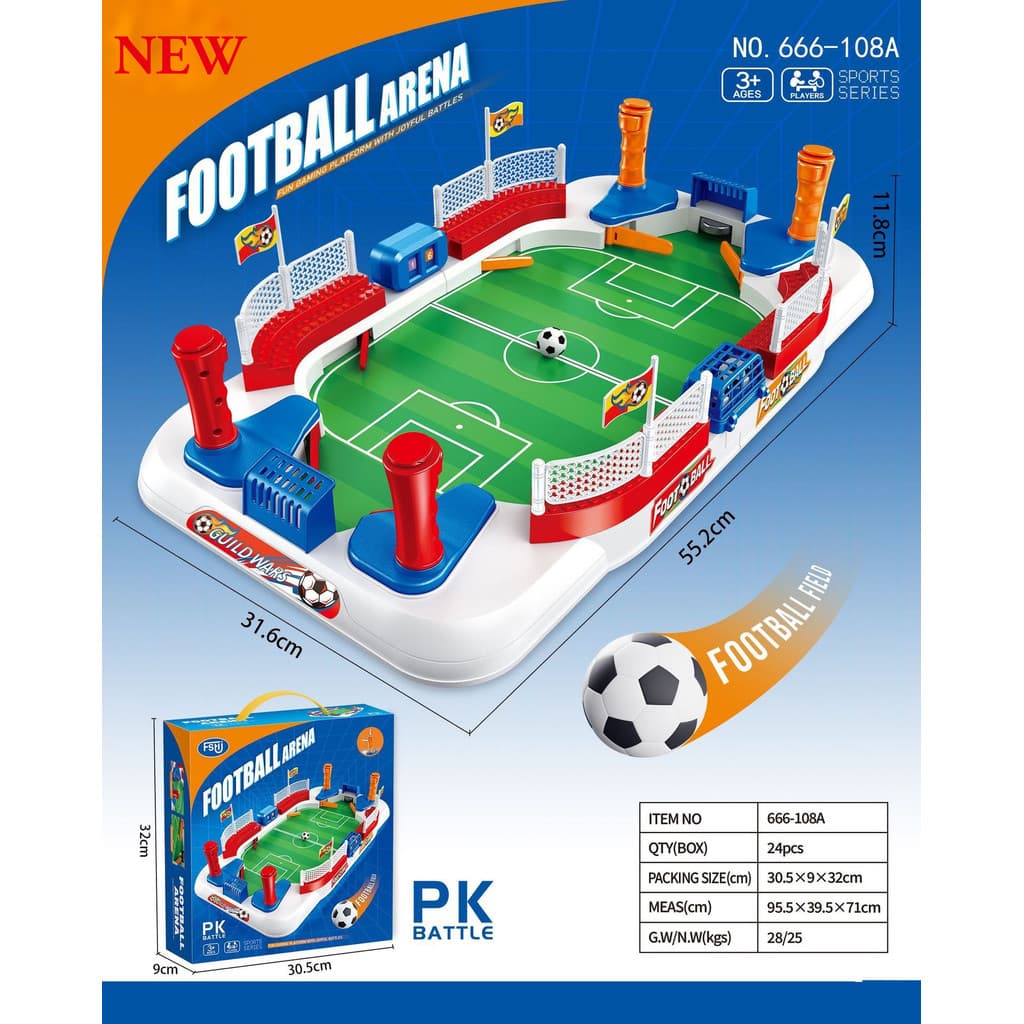 Mini Jogo De Tabuleiro De Futebol De Mesa De Pebolim Para Crianças E Adultos , Arena Interativa Com Controles De Flipper