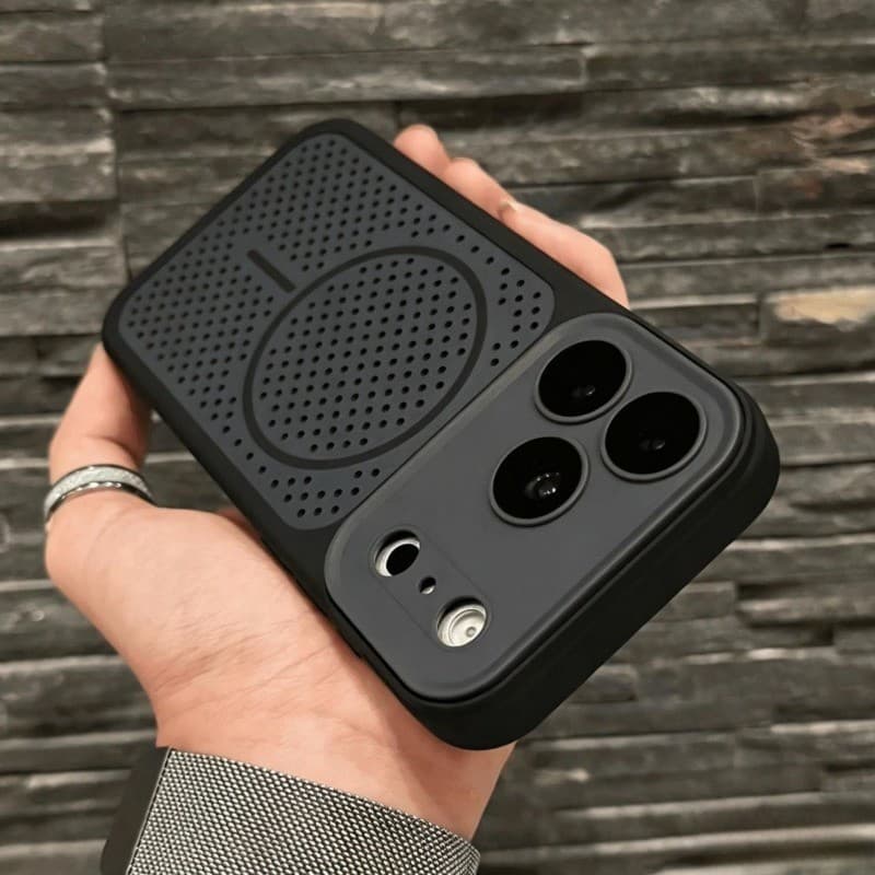 Capa Magnética Premium De Dissipação De Calor Compatível Com IPhone 17 16 15 14 13 12 Pro Max Lente Reforçada Proteção À