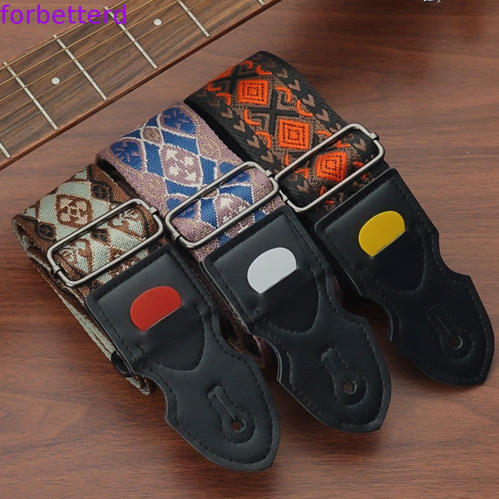 Correia De Guitarra , Cintos Elétrica Estilo Étnico Vintage , Cinto De Ombro Com Impressão Bordada De Poliéster