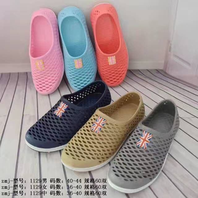 Verão masculino feminino estilo buraco sapatos casuais sapatos de praia oco respirável sandálias de jardim de sola gross