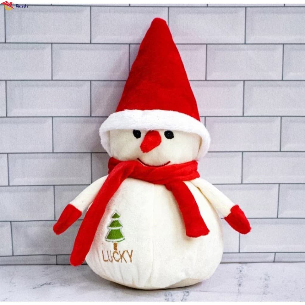 Enfeite De Pelúcia Boneco De Neve 22cm-Combinação De Decoração De Natal 5
