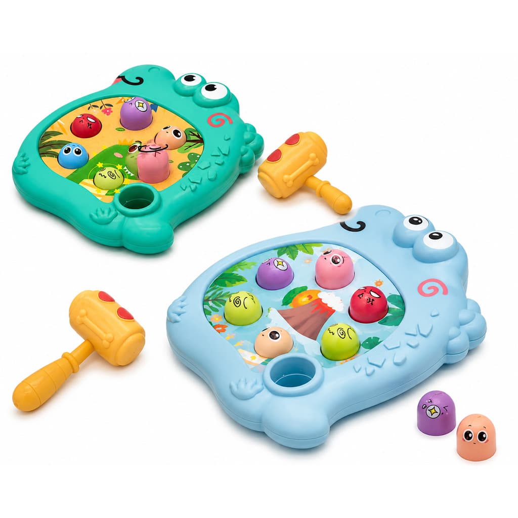 Jogo Infantil Bate Martelo Dinossauro Com Martelinho