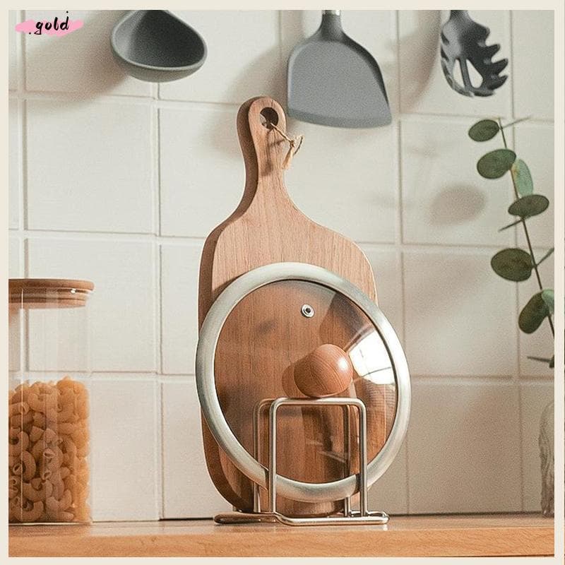 Suporte De Placa De Corte Dourado , De Aço Inoxidável , Organizador De Cozinha Para Tábua De Cortar , Organização De Arm