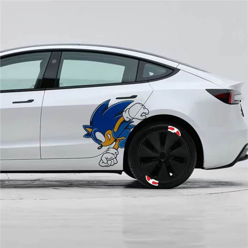 Adesivo Sonic para Carro Estilo Esportivo Personalizado Decoração Automotiva Cobre Arranhões