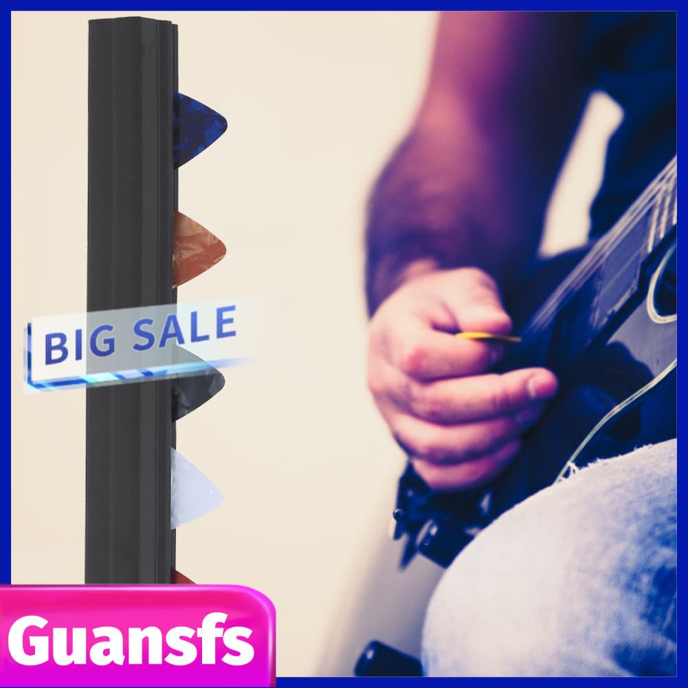 Guansfs.br Acessórios de guitarra captador de instrumento musical com 5 palhetas de borracha clipe de braçadeira
