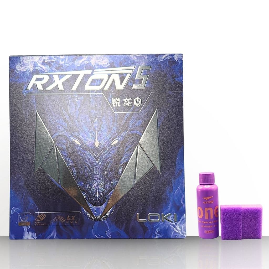 Kit Borracha Rxton 5 + Cola 50ml Tênis Mesa Profissional