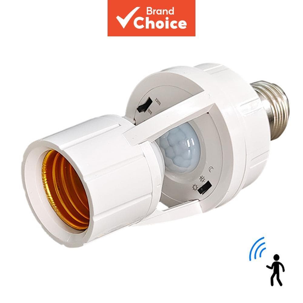 Suporte de lâmpada E27 inteligente com sensor de movimento PIR ajustável AXUS, acende e apaga automaticamente