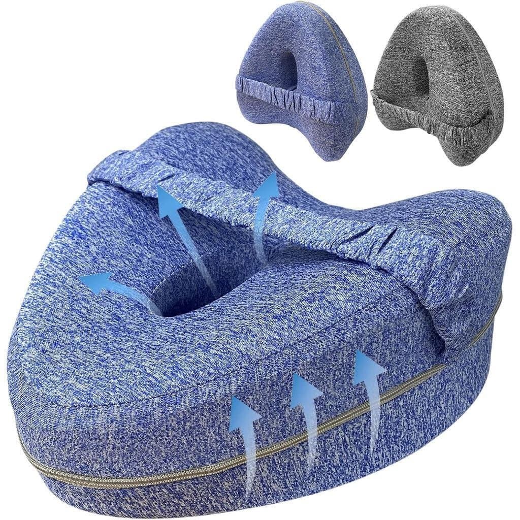 Almofada para Joelhos para Dormir de Lado, Almofada para Pernas com Faixa Elástica, Almofada para Coluna para Dormir de