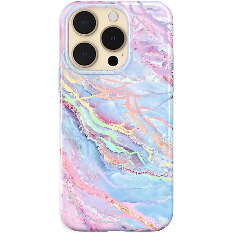 Capa VELVET CAVIAR para 14 Pro em Mármore - Versão Protetora Feminina e Fofa - Compatível com MagSafe - Testada contra q