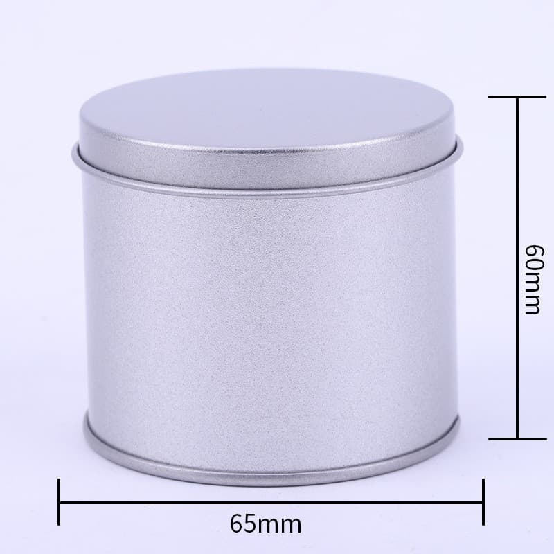 Lata redonda de ferro galvanizado, recipiente para café, recipiente para lanches de qualidade alimentar, recipiente para
