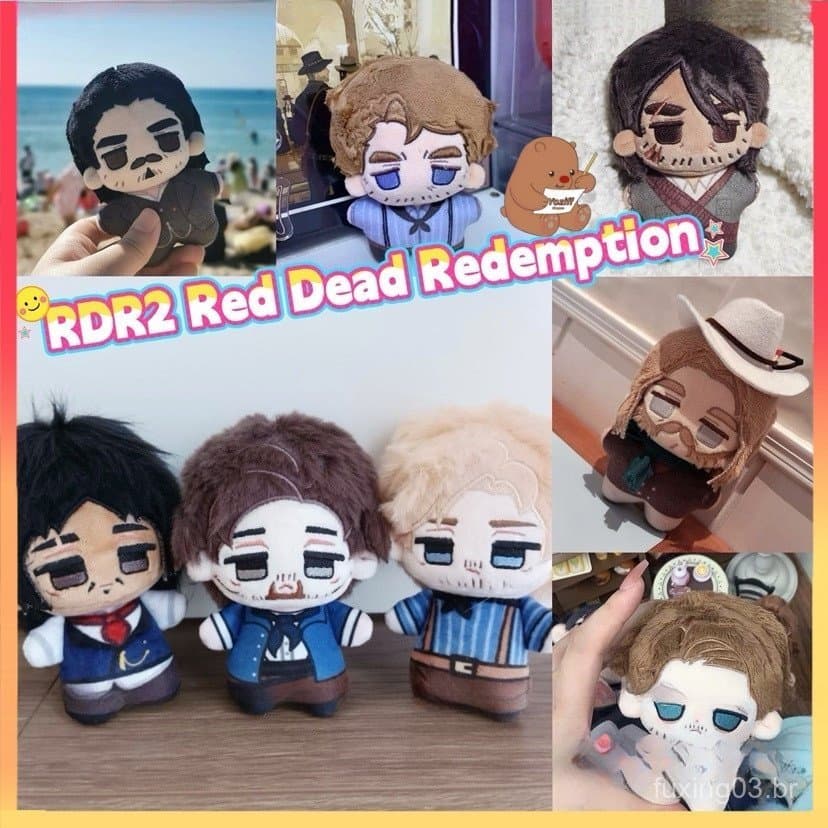 10cm Jogo RDR2 Red Dead Redemption 2 Arthur Morgan Boneca De Pelúcia , Chaveiro Cosplay Pingente Ornamento Acessórios Am
