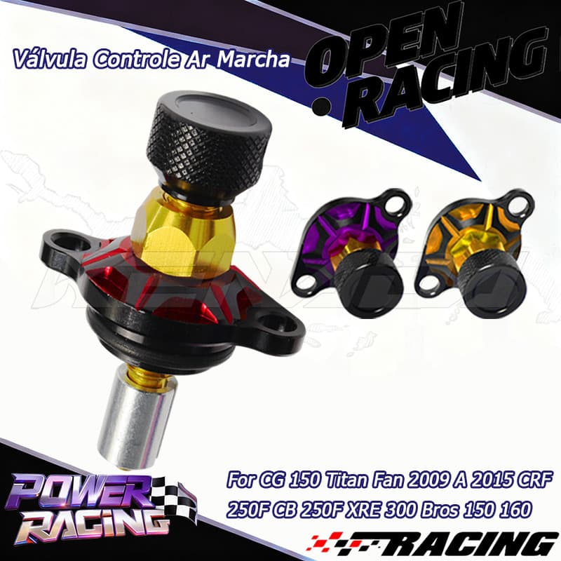 Válvula Controle Ar Marcha Lenta CNC 3 Cores Para CG 150 Titan Fan 09-15 CRF 250F CB 250F XRE 300 Bros 150 160 Reposição