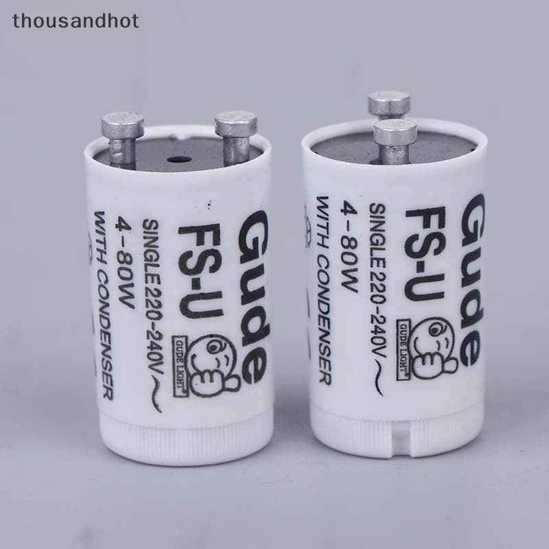 5 Pçs/set Único 220V-250V 4-80W Lâmpada Fluorescente Starter FS-U S2 TL Tubo Fusível Starters CE Rohs