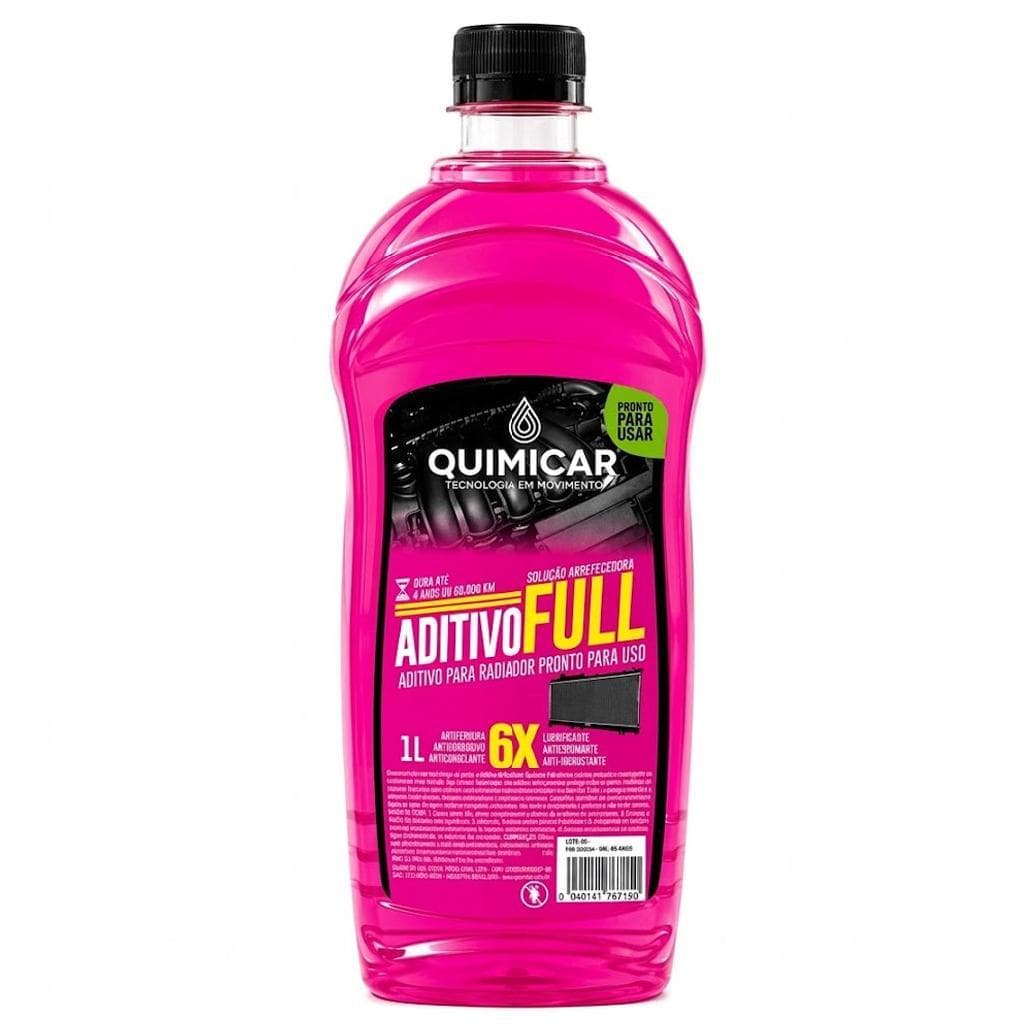Aditivo Full Quimicar Rosa 1L Pronto Uso para Radiador