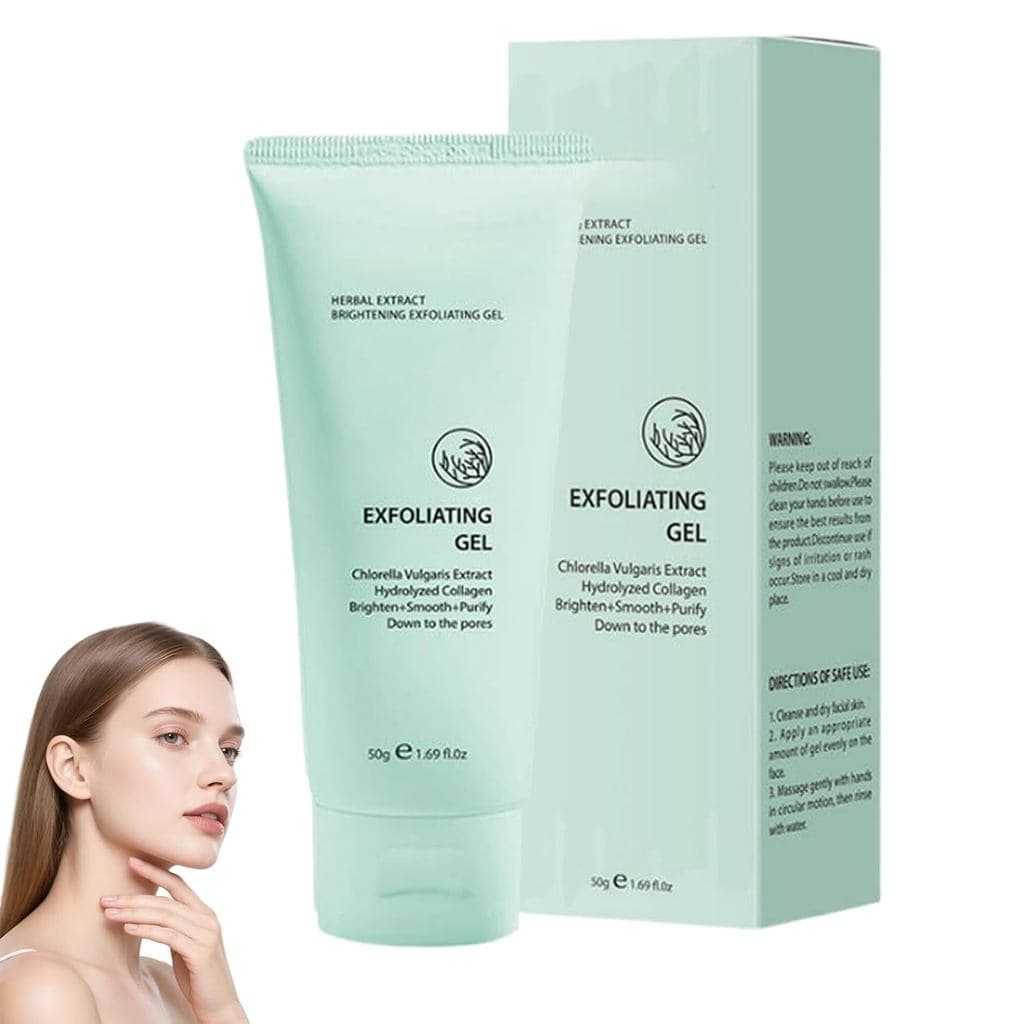 Gel Esfoliante Hjmeta, Gel Esfoliante Clareador com Extrato de Ervas, Esfoliante Facial Suave para Limpeza Profunda dos