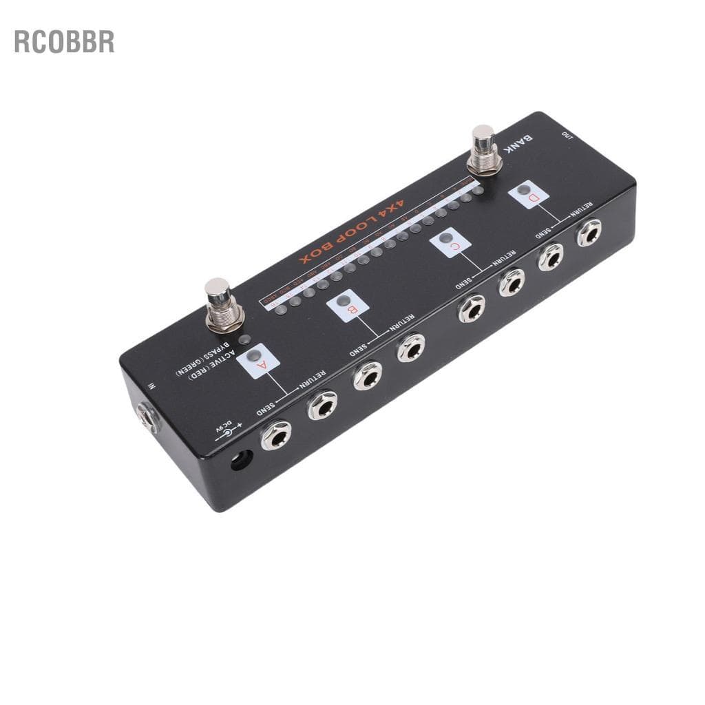 Rcobbr Rcobbr MOSKYAUDIO Loop Box Pedal de efeitos de guitarra 16 predefinições programáveis ​​LED Display Bank Switch
