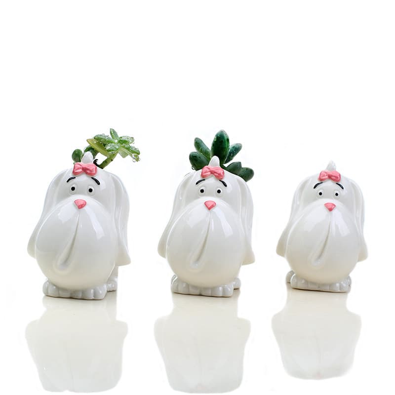 Venda quente-japonês cerâmica dos desenhos animados Animal vaso de flores suculenta planta verde criativo vaso planta ja