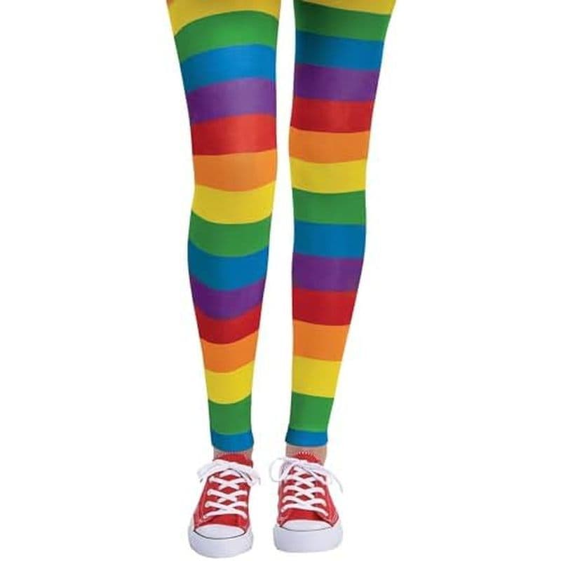 Meia-Calça Rainbow Footless-Tamanho Adulto-Mistura Multicolor De Nylon/Espandex-Perfeita Para Exclusivo & amp ; Roupas A
