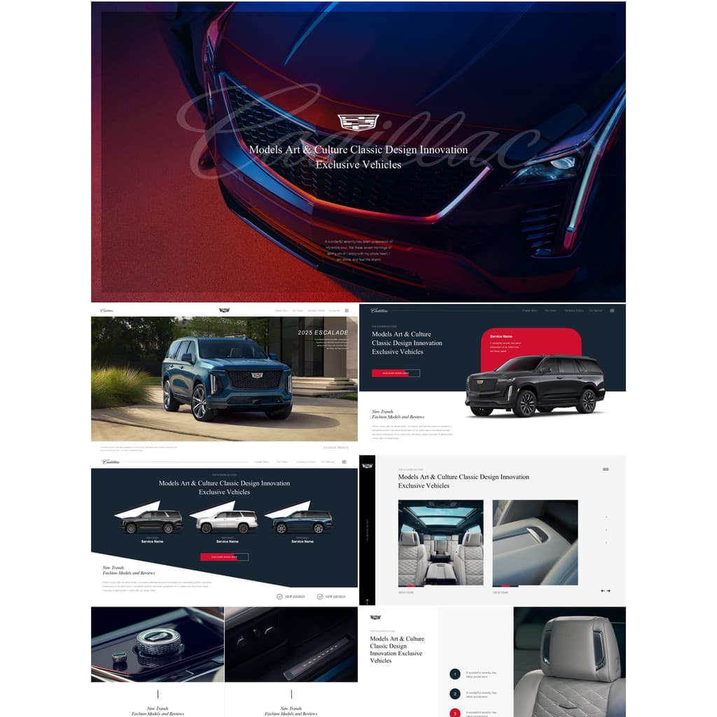 100 páginas cadillac carro cadillac modelo ppt Supercar 4s loja reparação manutenção modificação