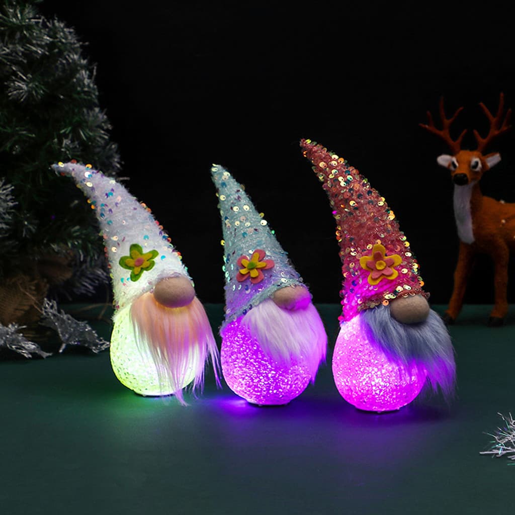 Enfeites De Boneca Sem Rosto Brilhante Anão Luz LED Crianças Presentes Festival Suprimentos Decorações Luminosas Da Jane