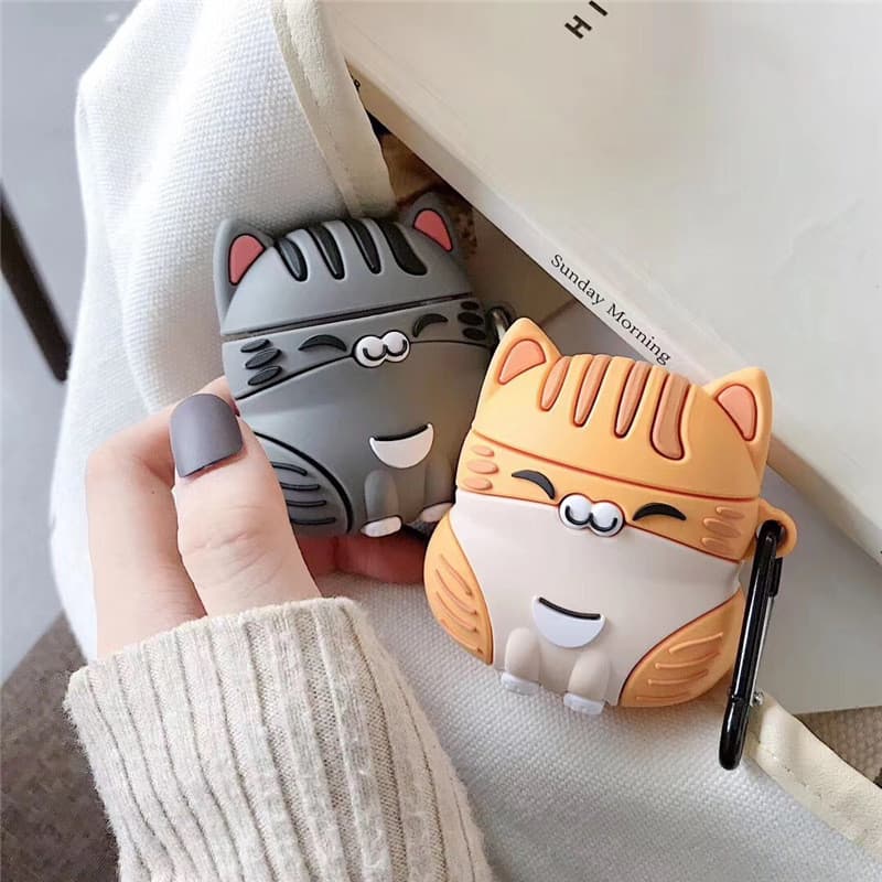 2026 novo estilo bonito gato laranja gordo adequado para airpods pro3 geração capa protetora 4 geração pro2 Apple fone d