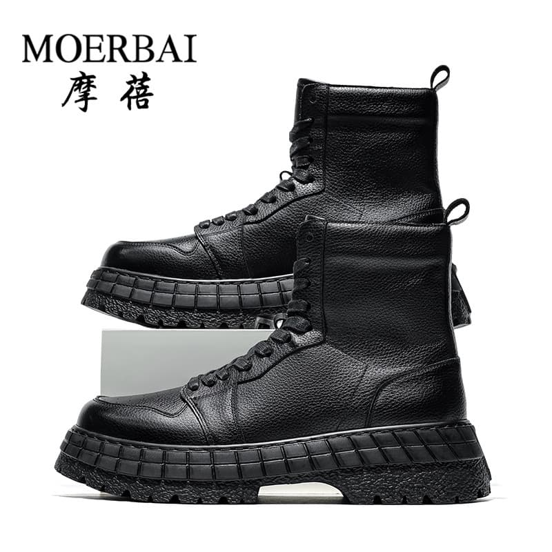 Mobe sapatos masculinos 2026 primavera novo estilo Martin botas masculinas inverno preto botas masculinas antiderrapante