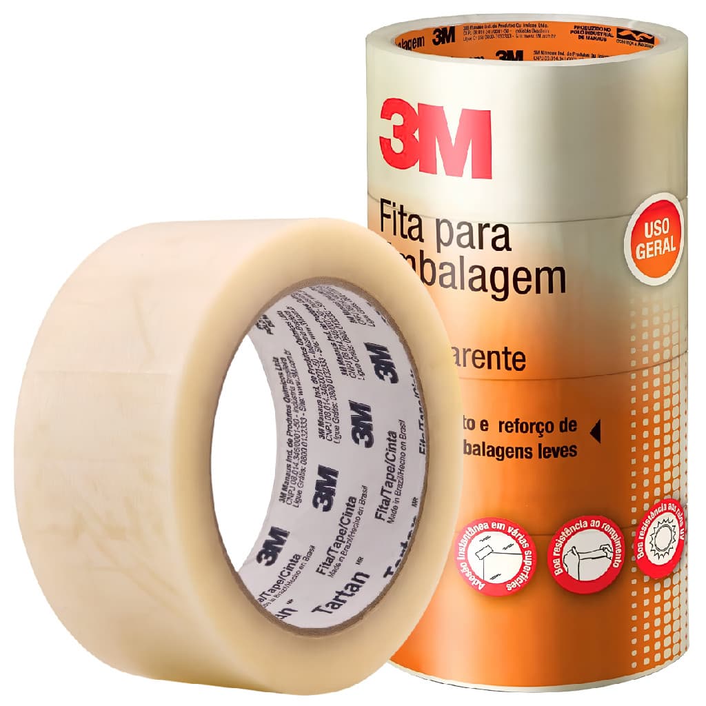 Fita Transparente Para Embalagens 48mmx50m Durex 3m