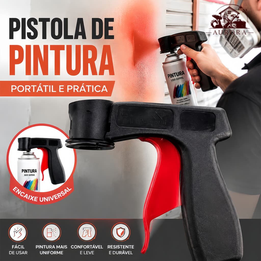 Alça De Pintura Em Spray Com Gatilho Para Frasco De Tinta Punho De Pistola De Plástico Tipo