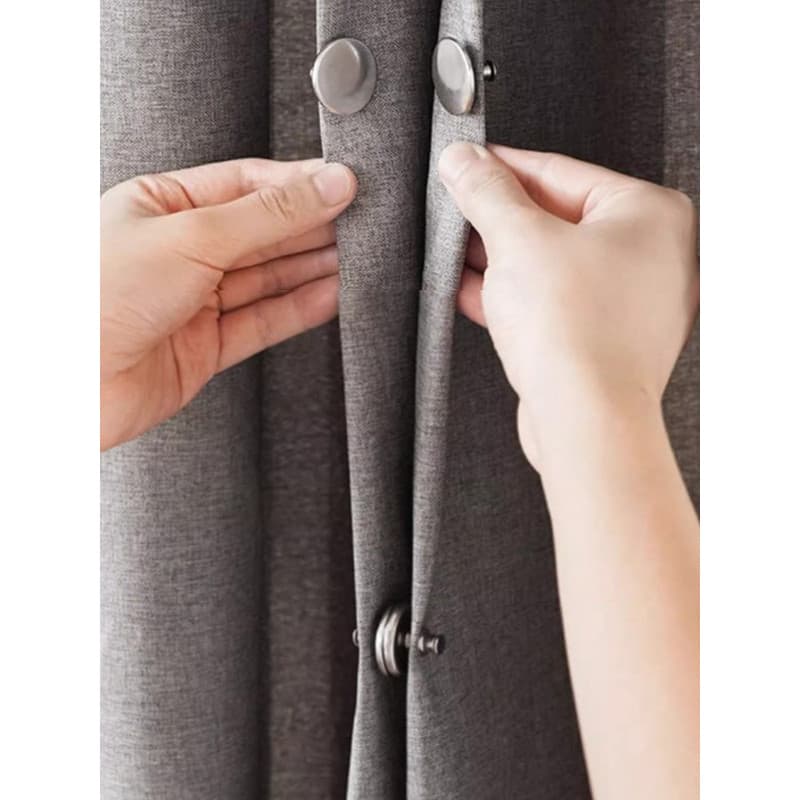 Cortina de fechamento magnético fivela sem pregos cinta porta cortina Blackout cama cortina fivela Push-Up clipe par ímã