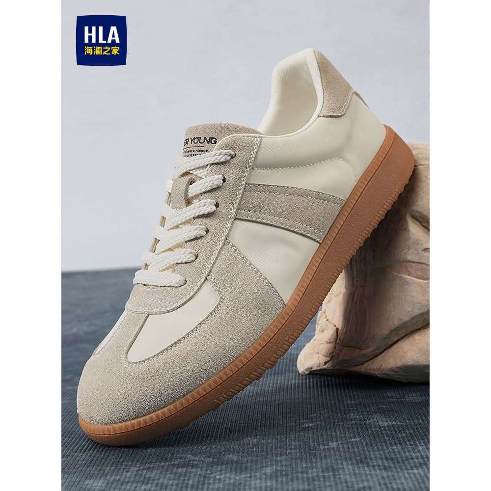 HLA/Hailan House Sapatos Masculinos Verão Novo Estilo Sapatos de Treinamento Alemão Masculino Clássico All-Match Respirá