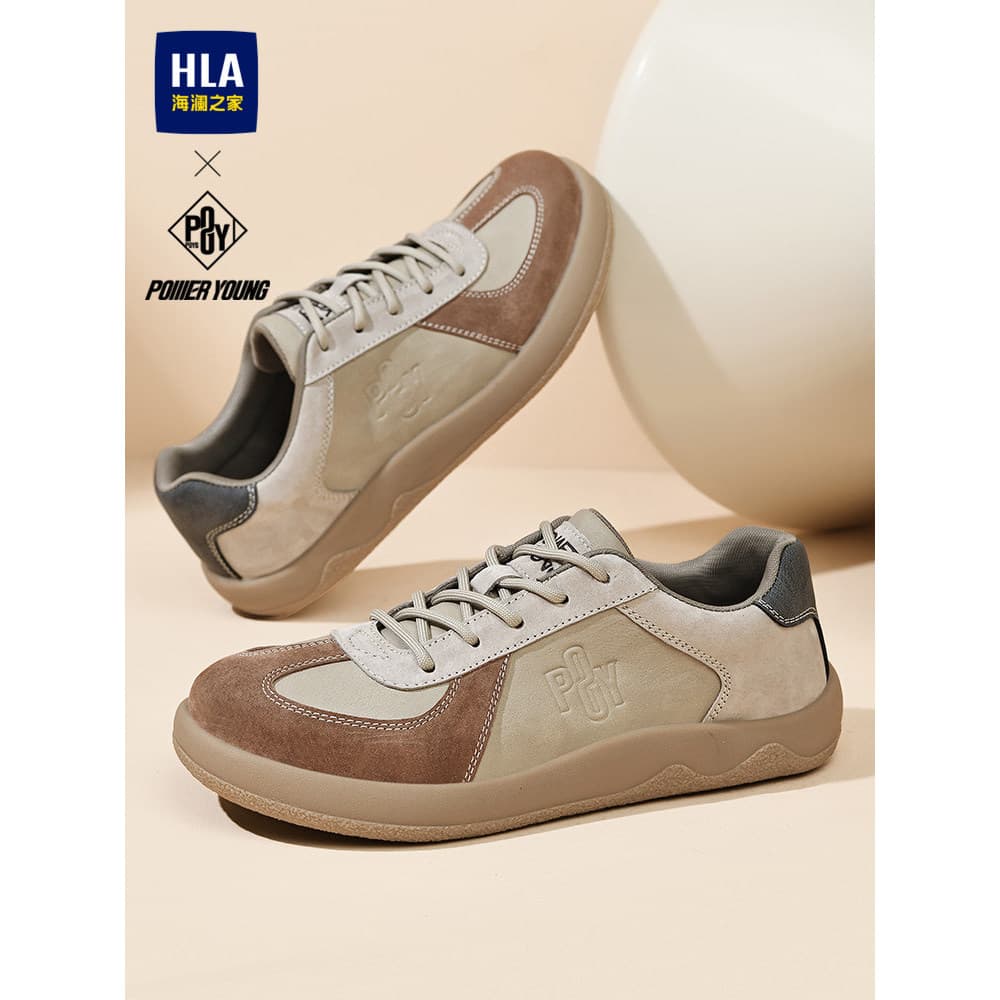 HLA/Hailan House sapatos masculinos 2026 verão novo estilo sapatos de treinamento alemão moda masculina Retro esportes r