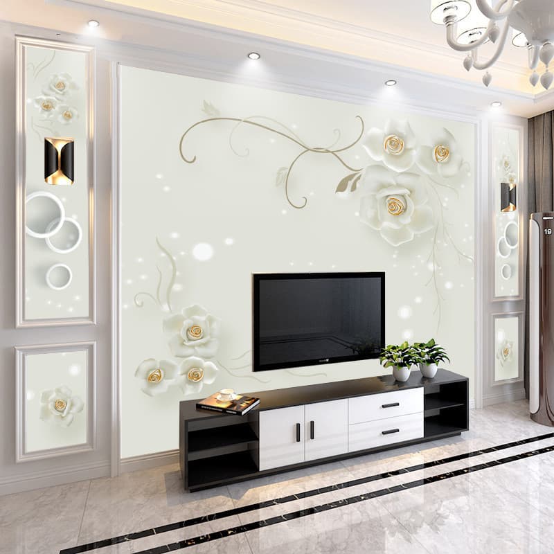 Moderno e minimalista tv fundo papel de parede 3d tridimensional papel de parede sala estar quarto quente filme tv pano