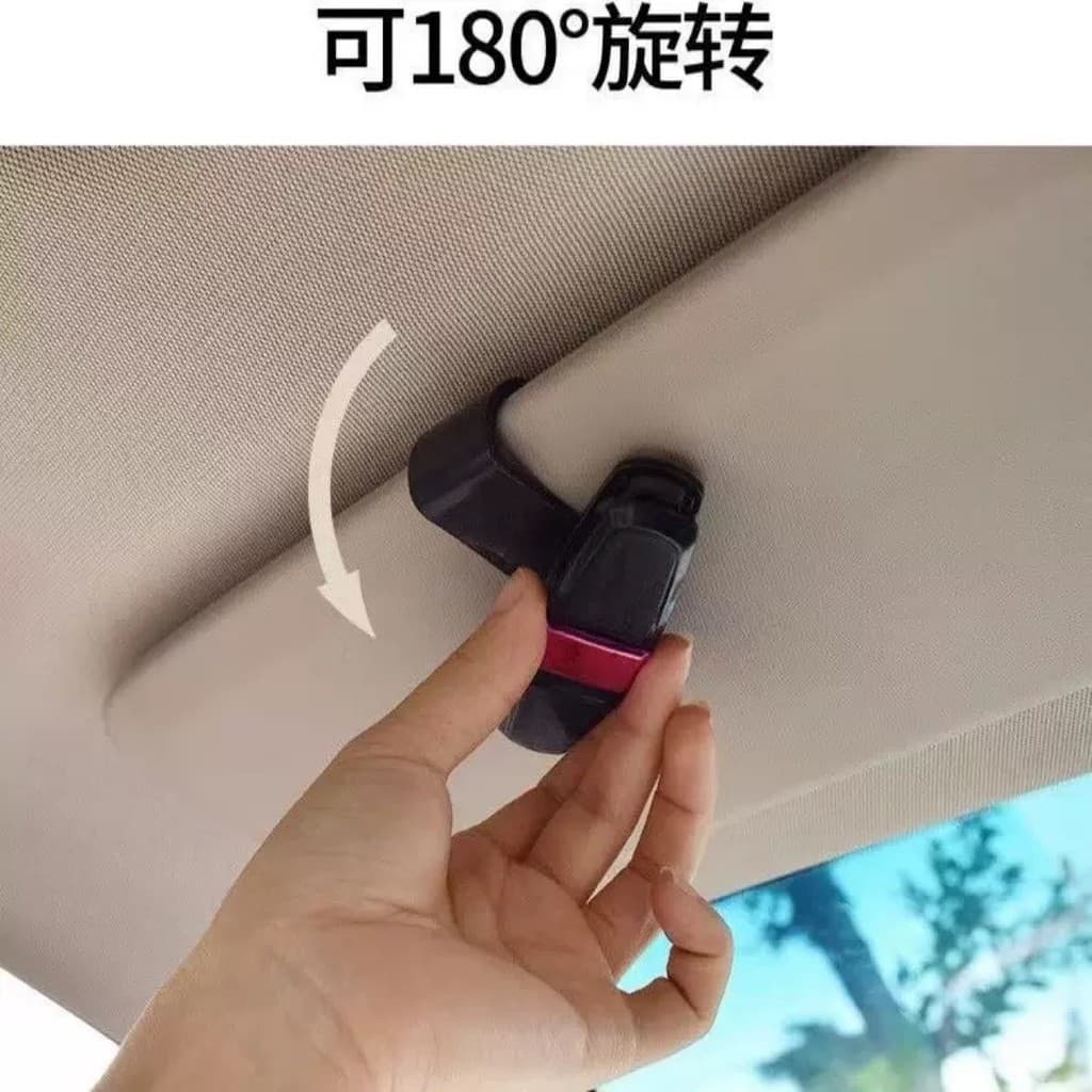 Suporte para Óculos de Sol para Carro em Fibra de Carbono, Clipe Multifuncional para Óculos e Cartões, Estojo Criativo p