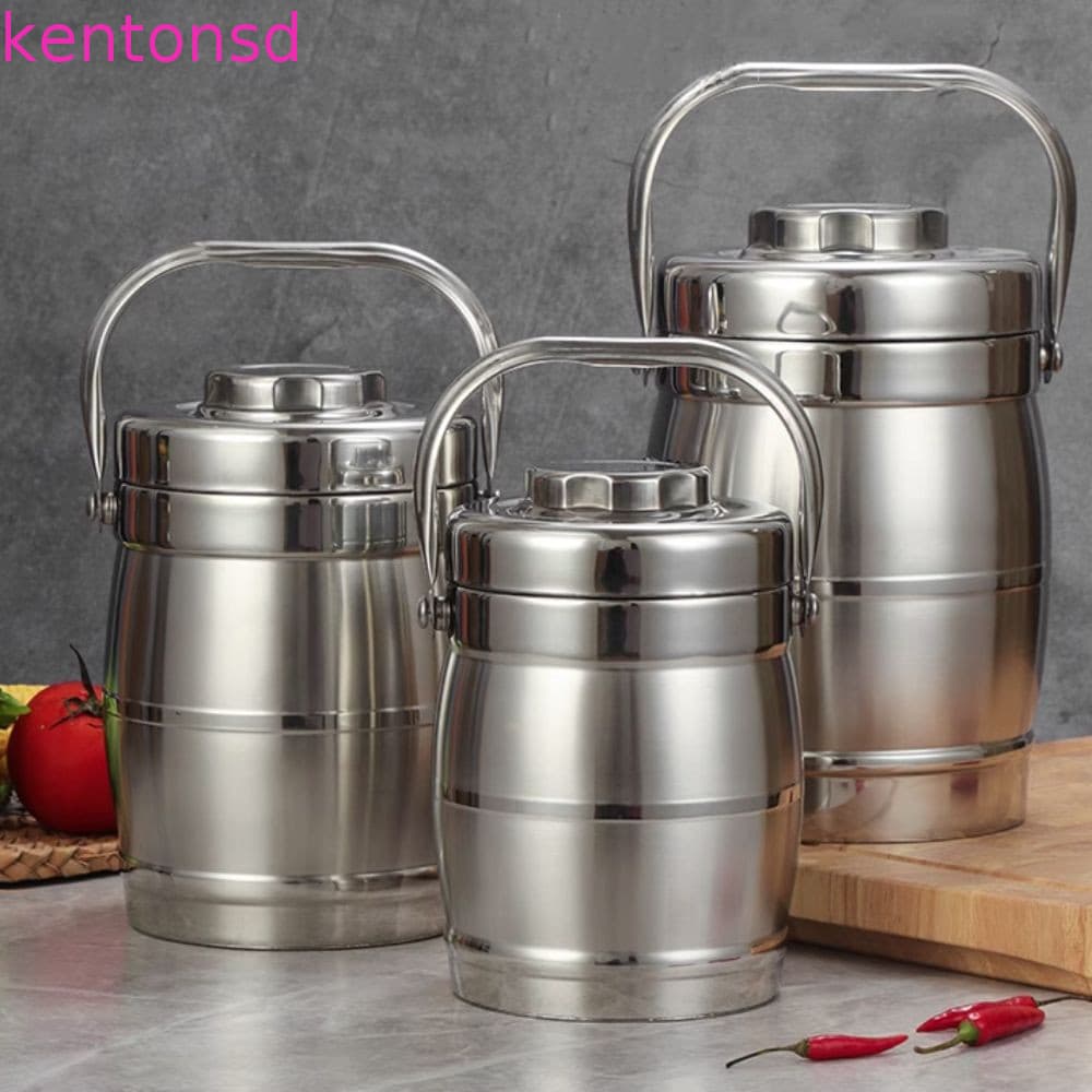 Frasco Térmico Para Alimentos , Lancheira Térmica De Aço Inoxidável De Grande Capacidade , Pote Isolado Durável Selado I