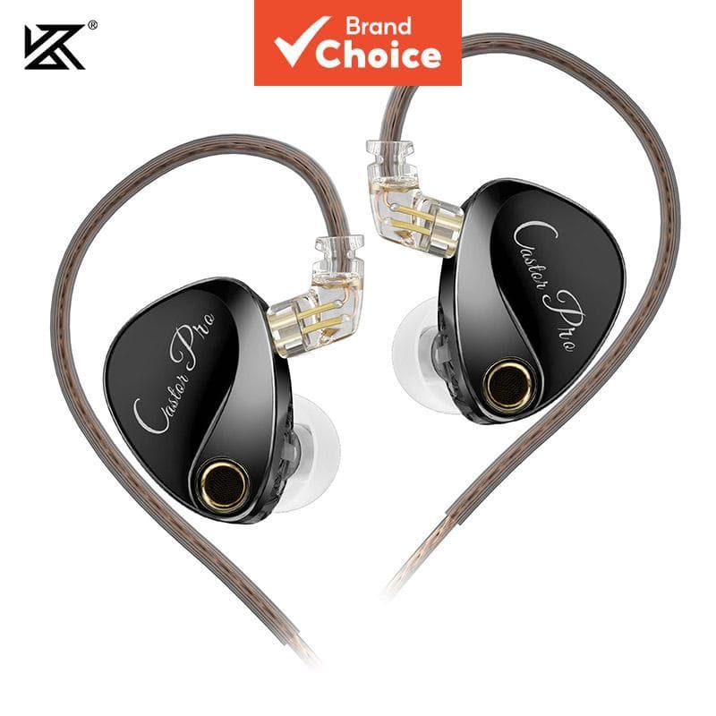 KZ Castor PRO Fones de Ouvido Intra-Auriculares HiFi Bass Dinâmicos, Fones de Alta Qualidade com Graves Melhorados