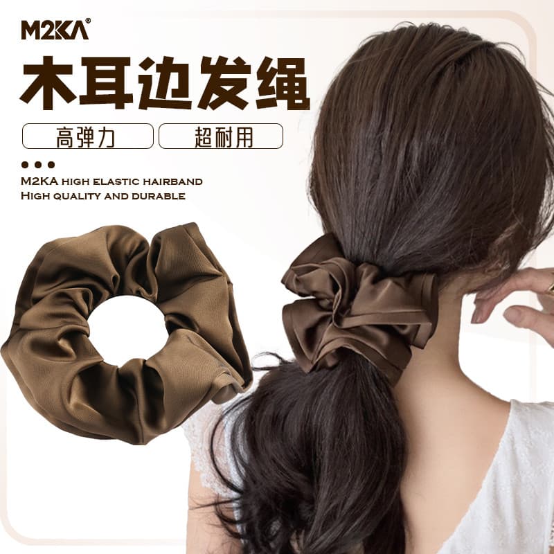 M2ka Agaric borda intestino grande laço de cabelo feminino 2026 novo estilo cetim estilo coreano temperamento laço de ca