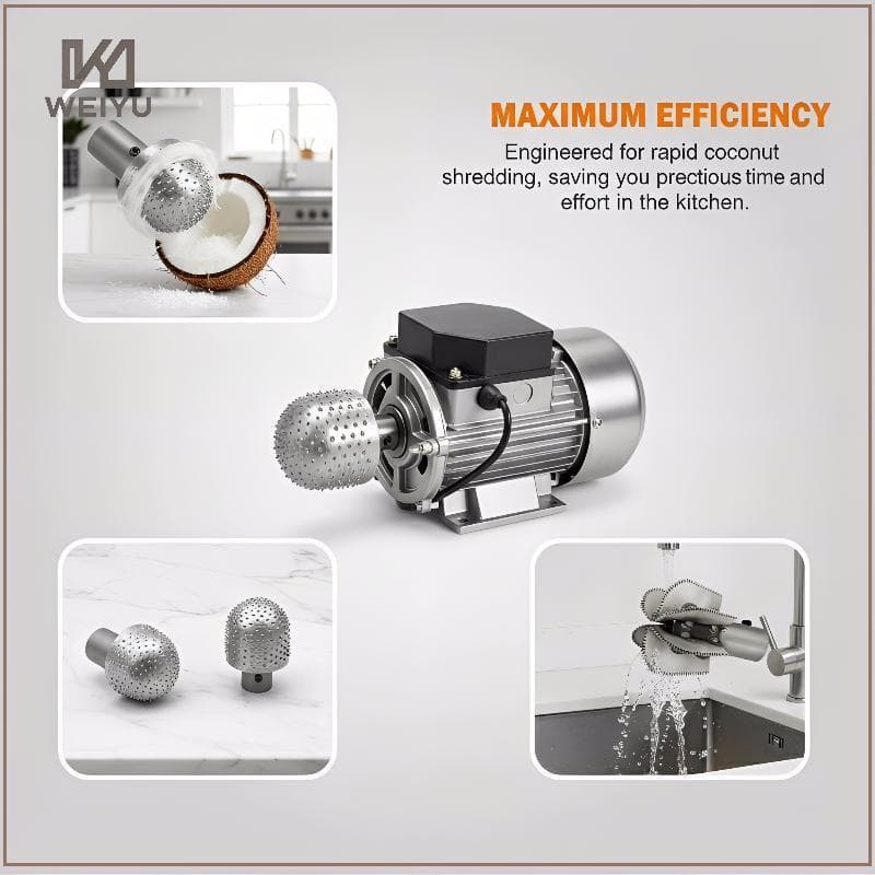 WEIYU Ralador de Coco Cabeça Trituradora 12mm 14mm Metal de Fácil Instalação Para Cozinhas Domésticas E Restaurantes BR