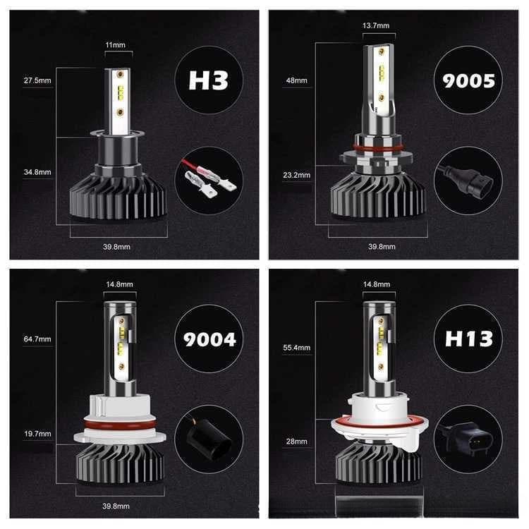 F2 ZES 2016 Contas De LâMpada Para Carro FaróIs Led H4 H7 H1 IluminaçãO Automotiva Alta Luminosidade Duradoura