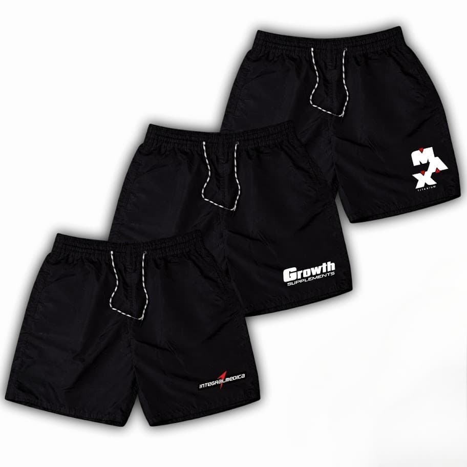 3 Shorts Tactel Bermuda Masculina Mauricinho "MIX ACADEMIA"  Tactel, Ideal Para Treinos, Academia, Corrida
