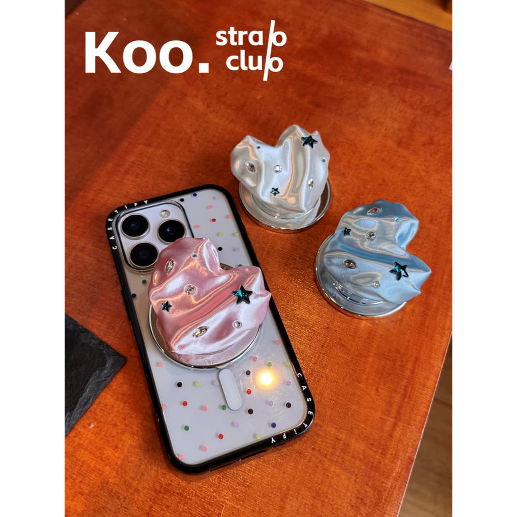 griptok magsafe magsafe popsocket Koo. Sweetheart Radio Wave Series 3D Dobrado Amor Suporte de airbag para celular estil