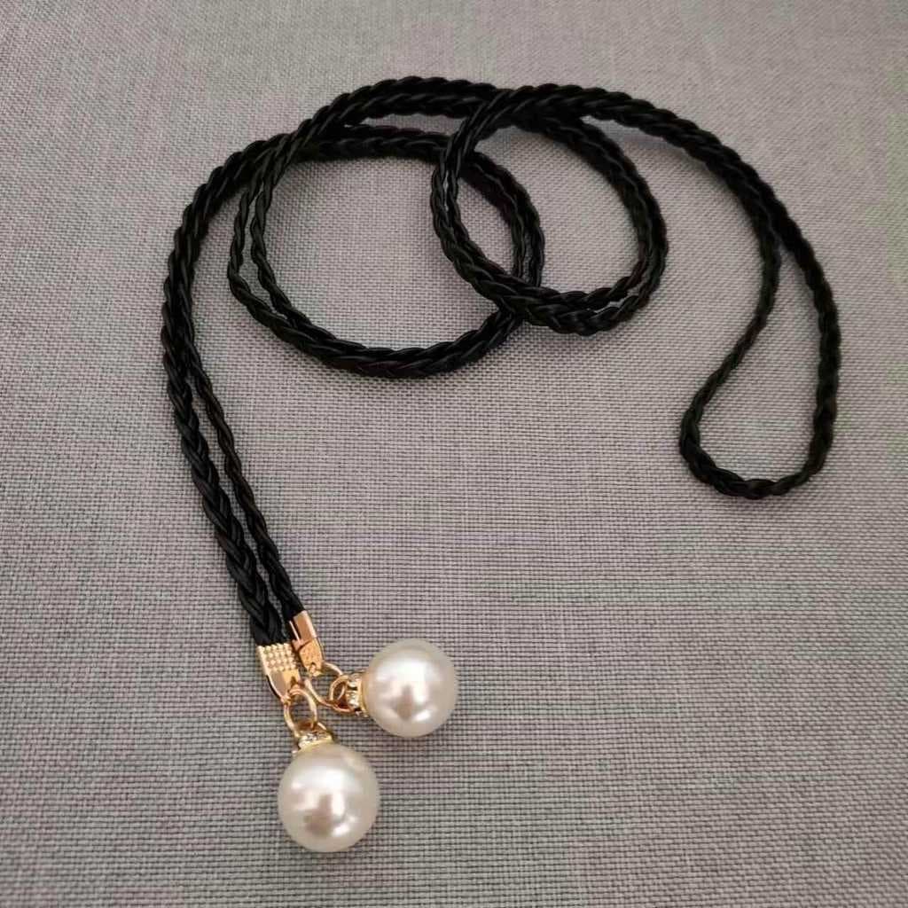 cinto feminino largo cinto feminino Cinto trançado feminino decorativo pérola pequena corda de couro simples corda de ci