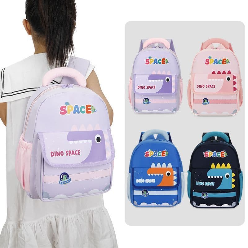 Mochila escolar de jardim de infância ultraleve, à prova d'água, transparente, proteção de banco, mochila pequena