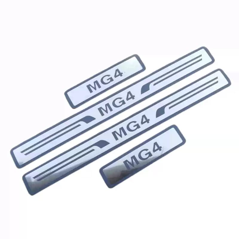 Aço Inoxidável Guarnição de Soleira Proteção de Porta de Carro para MG4 MG 4, Conjunto de 4 peças