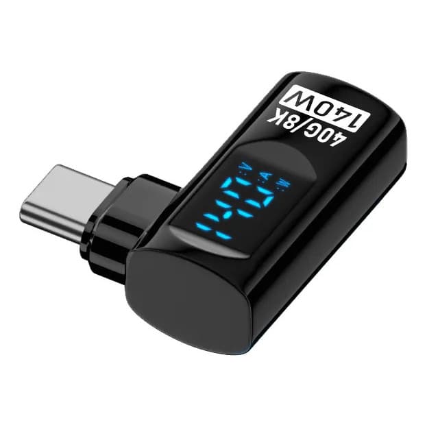 Adaptador Com Display Usb-c 90° 40gbps 140w 8k Ultra Rapido