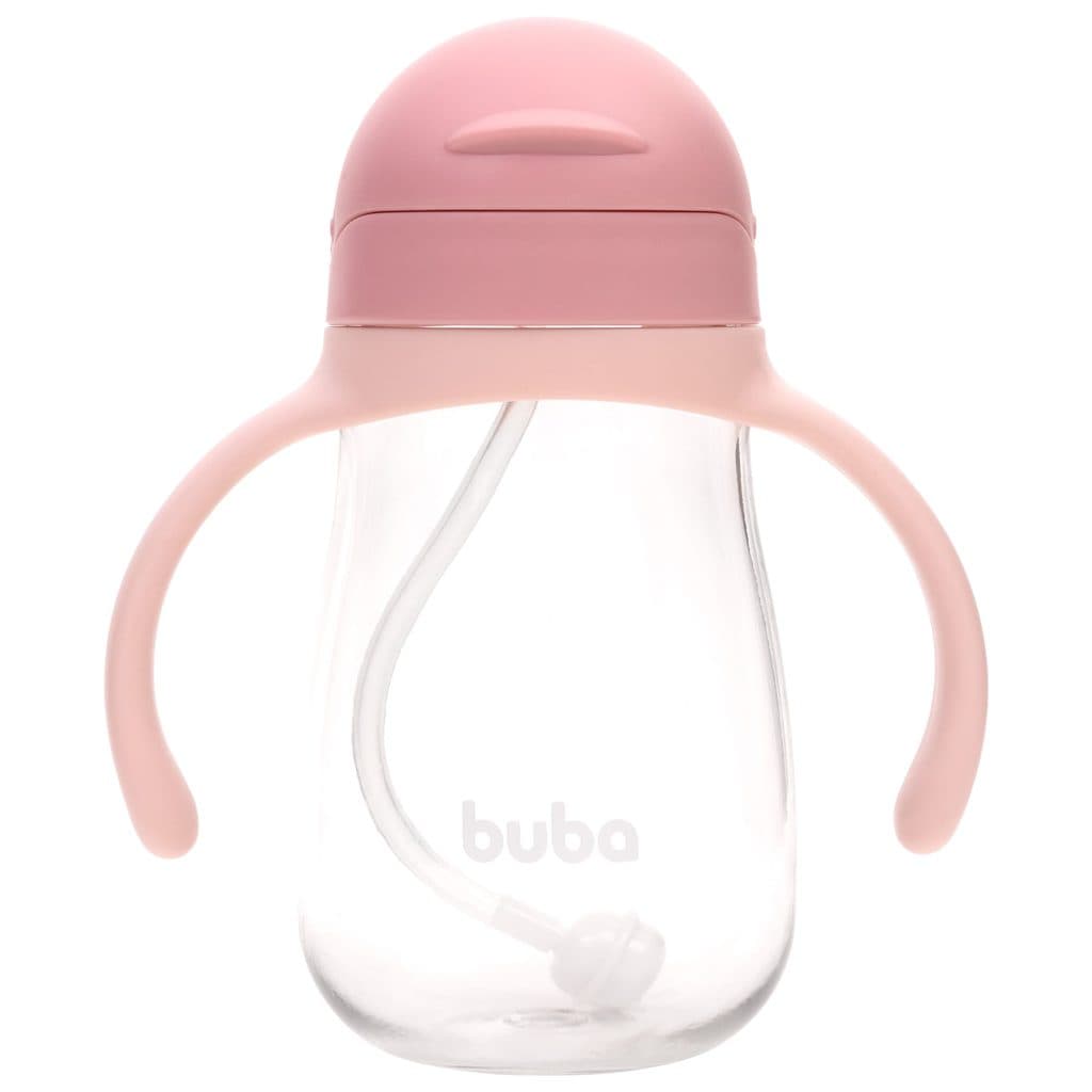 Copo com Dispositivo Canudo Rosa - Buba