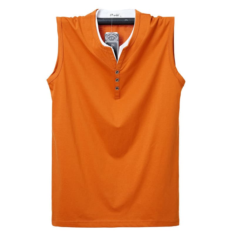 Tamanho Extra grande manga de corte fino camiseta Cross-Border verão novo produto cara gordo colete esportes sem mangas